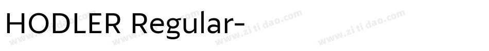 HODLER Regular字体转换